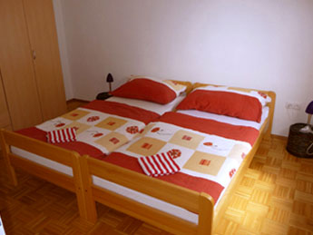 Familienurlaub Kroatien, Schlafzimmer Appartement 4